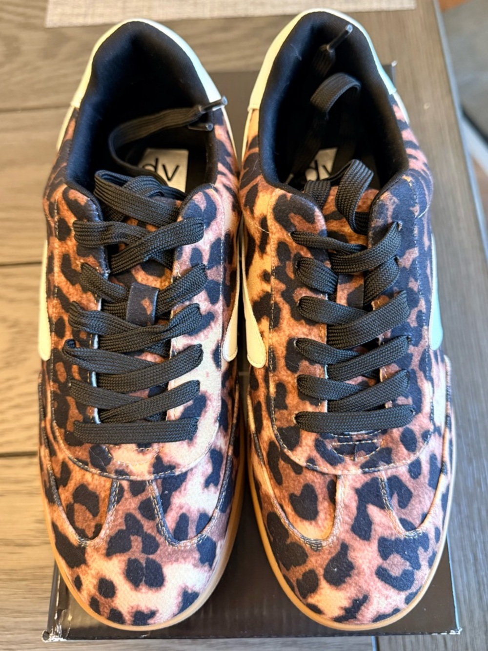 Brand new Dolce Vita Cheetah Print Low-Top Sneakers with Cream Accent. Size 8.5